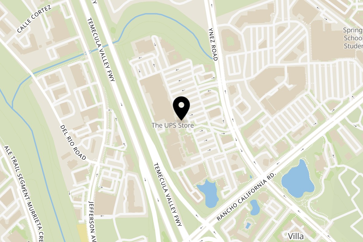 Map showing the location of Crave Coffee & Tea Temecula on 27501 Ynez Road in Temecula